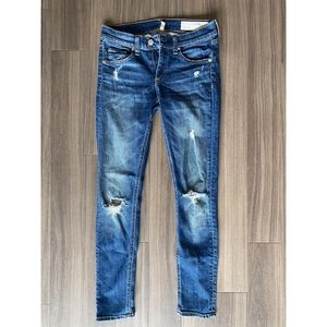 Rag & bone distressed skinny jeans size 25